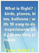 What is flight? : birds, planes, kites, balloons : with 18 easy-to-do experiments and 240 exciting pictures