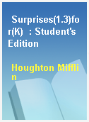 Surprises(1.3)for(K)  : Student
