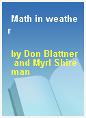 Math in weather