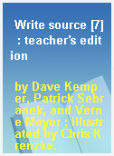 Write source [7]  : teacher
