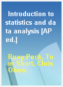 Introduction to statistics and data analysis [AP ed.]