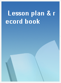 Lesson plan & record book