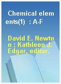 Chemical elements(1)  : A-F