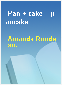 Pan + cake = pancake