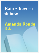 Rain + bow = rainbow
