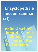 Encyclopedia of ocean sciences(1)