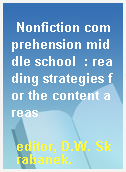 Nonfiction comprehension middle school  : reading strategies for the content areas