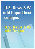 U.S. News & World Report best colleges