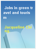 Jobs in green travel and tourism