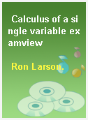 Calculus of a single variable examview