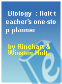 Biology  : Holt teacher