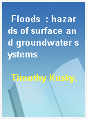 Floods  : hazards of surface and groundwater systems