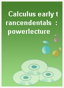 Calculus early trancendentals  : powerlecture